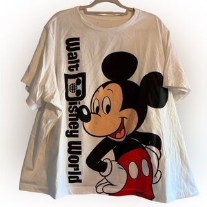 Disney World Resort Exclusive Mickey Mouse "Back to Front" White T-Shirt 3X